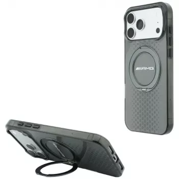 Pouzdro Mercedes AMG00127 AMG IML Double Layer Urban Line MagSafe s prstencovým stojánkem pro iPhone 18 Pro Max / 17 Pro Max, šedé