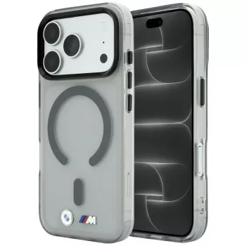 Pouzdro MagSafe BMW M IML Frosted Metal Logo & Trims pro iPhone 18 Pro / 17 Pro, antracit