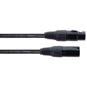Propojovací kabel Cordial EM 5 FM XLR, XLR zásuvka 3pinová na XLR samec 3pinový, černý