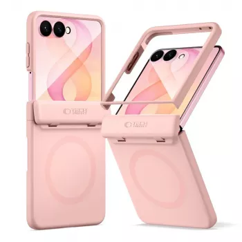 Pouzdro Tech-Protect Kevlar Aura MagSafe pro Galaxy Z Flip 8, růžové