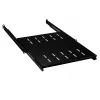 Polička 19″ 1HE EFB Elektronik 691651NATS.68, výsuvná, instalační hloubka 378–612 mm, 30 kg, ST600+800, RAL9005