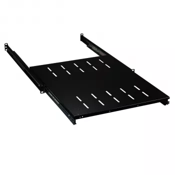 Polička 19″ 1HE EFB Elektronik 691651NATS.68, výsuvná, instalační hloubka 378–612 mm, 30 kg, ST600+800, RAL9005