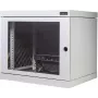 Silence Rack 99SRWV124GG zvukově izolovaný 19 inch nástěnný síťový rozvaděč, 12 U, hloubka 450 mm, prosklená dvířka, 1 tichý ventilátor, světle šedý