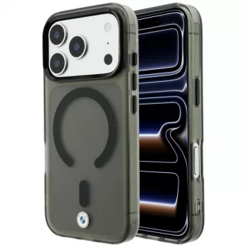 Pouzdro na smartphone BMW BMW001310 pro iPhone 18 Pro / 17 Pro, M IML Frosted Metal Logo & Trims, MagSafe, černé