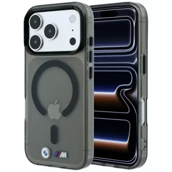 Pouzdro na smartphone BMW BMW001323 pro iPhone 18 Pro Max / 17 Pro Max, M IML Glossy Metal Logo & Trims, MagSafe, černé
