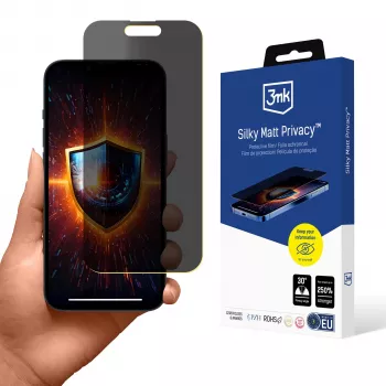 Ochranná fólie na displej 3mk Silky Matt Privacy pro Apple iPhone 15