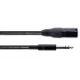 Cordial EM 0,5 MV audio kabel [1x XLR konektor, 3pin – 1x 6,3 mm jack (stereo)], 0,50 m, černý