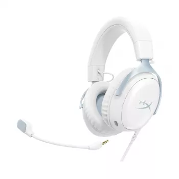Herní headset HyperX Cloud III, bílo-modrý, DF7F1AA