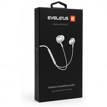 Evelatus Crystal Clear Audio CCAV-TC-WH headphones with Type-C and microphone, white