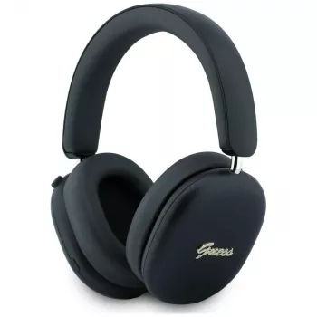 On-ear sluchátka Guess GUE005823 Metallic Effect Metal Script Logo, Bluetooth, ENC, černá