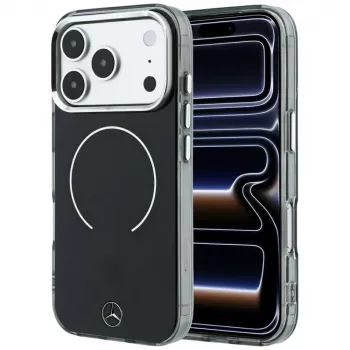 Pouzdro Mercedes Mer008879 pro iPhone 18 Pro Max / 17 Pro Max, Double Layer Iconic Logo, MagSafe, černé