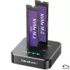 Dokovací stanice pro M.2 NVMe SSD Qoltec 52633 PCIe 2 x 8 TB USB-C 3.2 10 Gb/s offline klonování