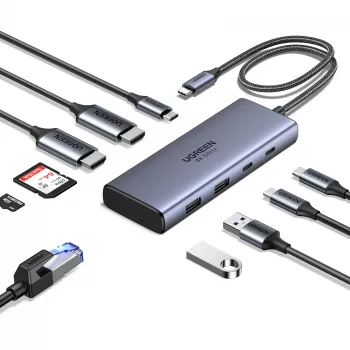 USB hub Ugreen CM498 1x USB-C PD 2x USB-C 2x USB-A 3.2 Gen2 (45379)