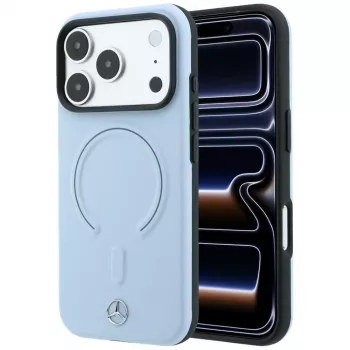 Pouzdro MagSafe Mercedes Mer008840 Leather 3D pro iPhone 18 Pro / 17 Pro modré