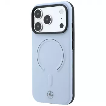 Pouzdro MagSafe Mercedes Mer008840 Leather 3D pro iPhone 18 Pro / 17 Pro modré