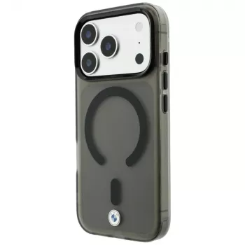 Pouzdro MagSafe BMW Sign Frosted IML & Metal Logo pro iPhone 18 Pro Max / 17 Pro Max šedé
