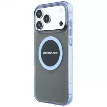 Pouzdro Mercedes AMG00121 AMG IML Transparent Bicolor Block MagSafe pro iPhone 18 Pro Max / 17 Pro Max, černo-modré