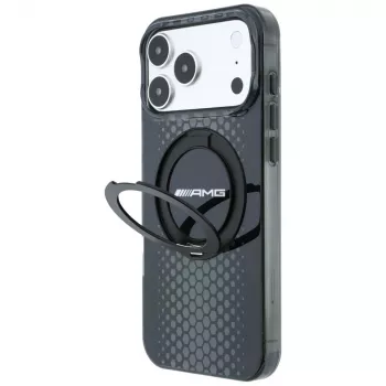 Pouzdro MagSafe Mercedes AMG00126 AMG IML Double Layer Urban Line with Ring Stand pro iPhone 18 Pro / 17 Pro, černé