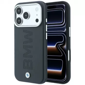 BMW Sign Centered Deboss MagSafe case for iPhone 18 Pro Max / 17 Pro Max, grey