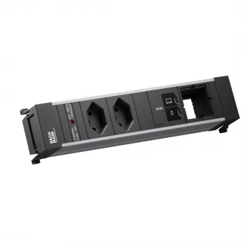 Vestavná napájecí lišta Bachmann POWER FRAME M, 2x T13, 1x USB C/C 65 W, 1x CM