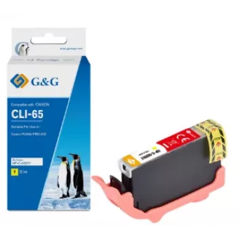 G&G inkoustová kazeta pro Canon CLI-65Y (12,7 ml), žlutá