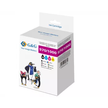 G&G kompatibilní inkoustové kazety NP-B-0051BKCMY (GP-B970BKCMY-4P), černá, azurová, purpurová, žlutá