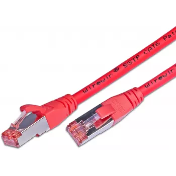 Wirewin PKW-PIMF-KAT6 1.0 RT RJ45 propojovací kabel, Cat6, S/FTP, LSOH, červený