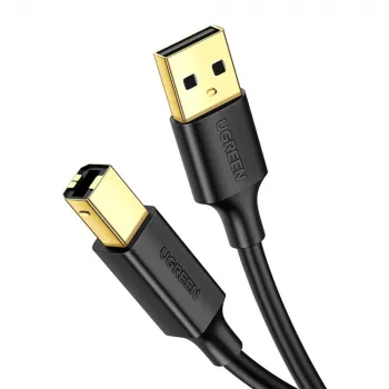 Ugreen US135 tiskový kabel USB 2.0 A-B, pozlacený, 1 m, černý