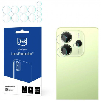 Hybridní sklo na objektiv fotoaparátu 3MK Lens Protection pro Xiaomi Redmi Note 14 4G (4 ks)