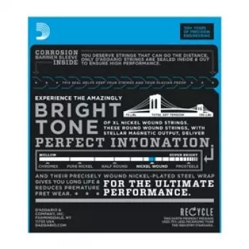 Struny na elektrickou kytaru D'Addario EXL140, 10–52