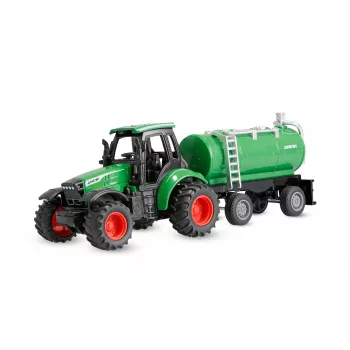 Amewi metal tractor with tank trailer, 1:64, RTR, green