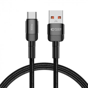 Tech-Protect UltraBoost Evo kabel USB-A / USB-C 100W 5A 100cm černý