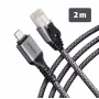 Gigabitový ethernetový adaptér AXAGON ADE-CM20 USB-C s integrovaným kabelem CAT6 2 m, RJ-45