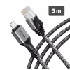 Gigabitový ethernetový adaptér AXAGON ADE-CM50 USB-C s integrovaným kabelem CAT6 5 m, RJ-45