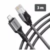 Gigabitový ethernetový adaptér AXAGON ADE-CM30 USB-C s integrovaným kabelem CAT6 3 m, RJ-45