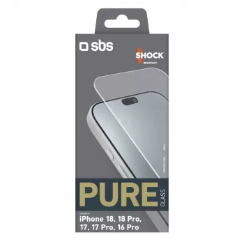 Tvrzené sklo SBS Pure Glass pro iPhone 18 / 18 Pro / 17 / 17 Pro / 16 Pro (1 ks)