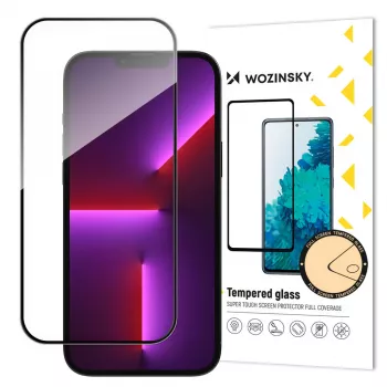 Tvrzené sklo Wozinsky Full Glue Case Friendly s rámečkem pro iPhone 15 Pro Max, černé