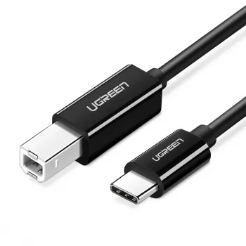Tiskový kabel Ugreen US241 USB-C 2.0 na USB-B, 1 m, černý