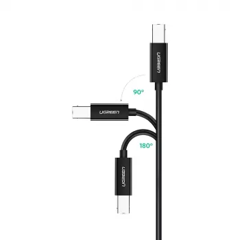 Tiskový kabel Ugreen US241 USB-C 2.0 na USB-B, 1 m, černý