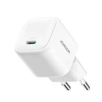 Cestovní nabíječka Joyroom TCG08 (JR-TCG08) GaN, USB-C, 20W, PD 3.0, QC 3.0, bílá