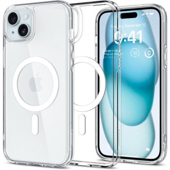 Pouzdro Spigen Ultra Hybrid Mag s MagSafe pro Apple iPhone 15, bílé