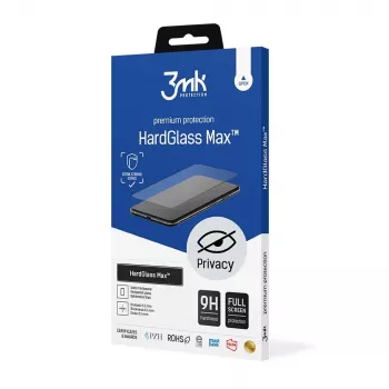 Tvrzené sklo s ochranou soukromí 3MK HardGlass Max Privacy pro Samsung Galaxy A34 5G, černé