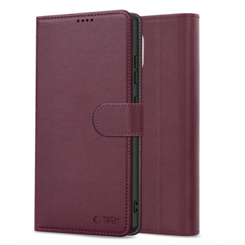 Pouzdro s peněženkou Tech-Protect Wallet pro Samsung Galaxy A57 5G, Burgundy