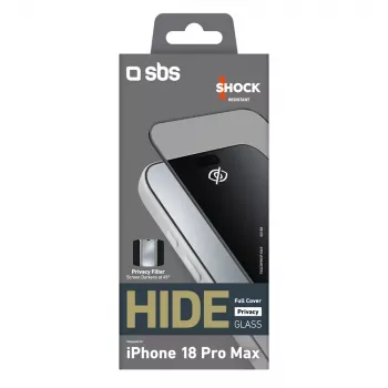 Ochranné sklo SBS Hide Full Cover pro iPhone 18 Pro Max, 0,33 mm
