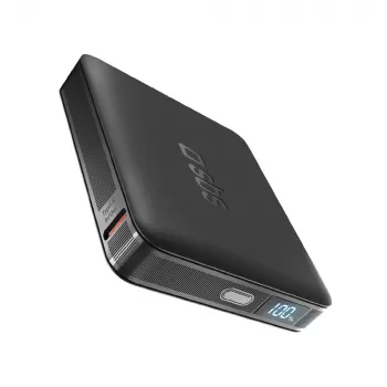 Powerbanka SBS HD 10W 5000mAh USB-C s LCD displejem, černá