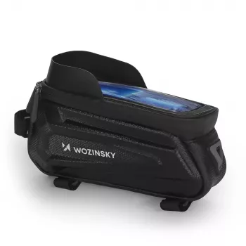 Rámová brašna na kolo s pouzdrem na telefon Wozinsky WBB28BK, 1,7 l, černá