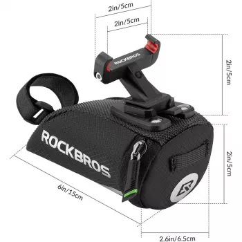 Sedlová brašna na kolo Rockbros C28, černá