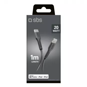 Kabel USB-C na Lightning SBS TECABLELIGTC1K 1 m, černý
