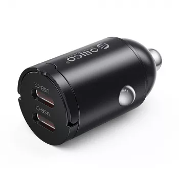 Autonabíječka Orico MiniRing MR-30-2C 30 W 2x USB-C, černá