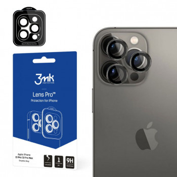 3MK Lens Protection Pro ochranné sklo objektivu fotoaparátu pro Apple iPhone 13 Pro / 13 Pro Max, grafitově šedé